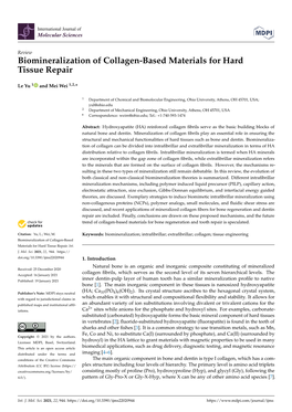 Biomineralization of Collagen-Based Materials for Hard Tissue Repair