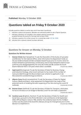 View Questions Tabled on PDF File 0.16 MB