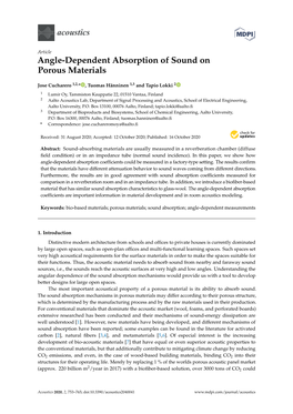 Angle-Dependent Absorption of Sound on Porous Materials