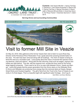 Visit to Former Mill Site in Veazie