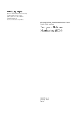 European Defence Monitoring (EDM)