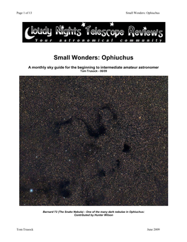 Small Wonders: Ophiuchus