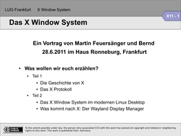 Das X Window System