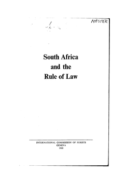 South Africa and the Rule of Law