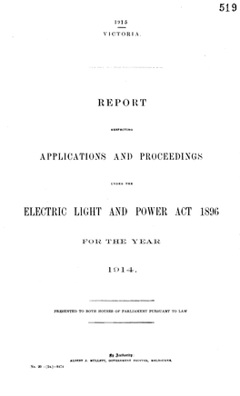 Electric Light and Power Act 1896