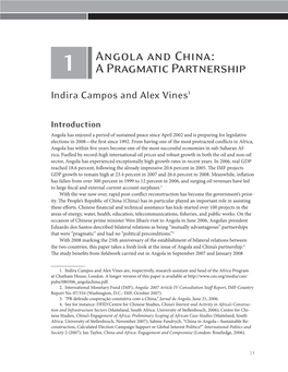 Angola and China: 1 a Pragmatic Partnership