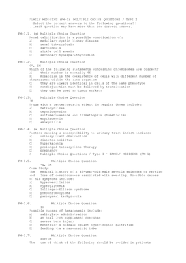 Family Medicine (Fm-1) Multiple Choice Questions / Type I