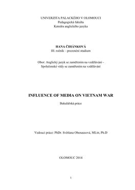 Influence of Media on Vietnam War