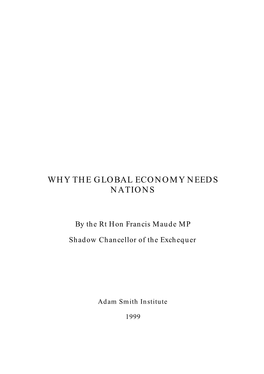 Why the Global Economy Needs Nations