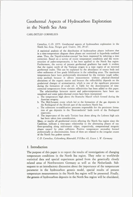 Geothermal Aspects of Hydrocarbon Exploration in the Nojrth Sea Area