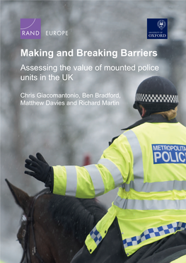 Assessing the Value of Mounted Police Units in the UK
