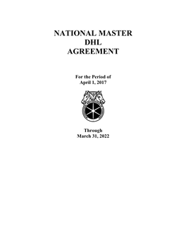 National Master Dhl Agreement