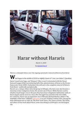 Harar Without Hararis March 11, 2020