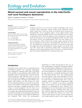 Mixed Asexual and Sexual Reproduction in the Indopacific Reef