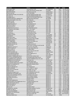 Storename Address City State Zip Phone LAKEFOREST MALL 701