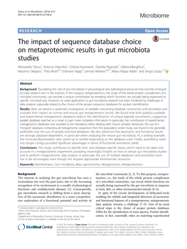 The Impact of Sequence Database Choice on Metaproteomic Results in Gut Microbiota Studies