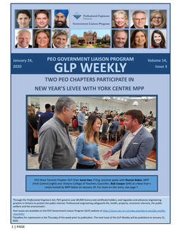 GLP Weekly-January 24, 2020