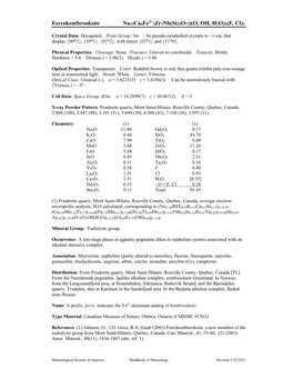 Ferrokentbrooksite Na15ca6fe2+ 3Zr3nb(Si25o73)(O, OH, H2O)