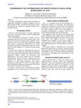 EXPERIMENT on SUPPRESSION of SPONTANEOUS UNDULATOR RADIATION at ATF* Vladimir N