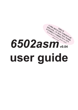 The 6502 Instruction Set