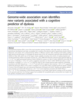 Genome-Wide Association Scan Identifies New Variants Associated