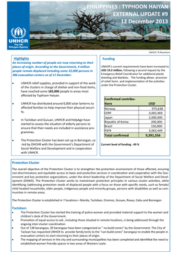 Typhoon Haiyan External Update #9 Philippines