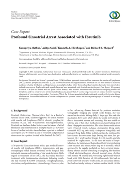 Profound Sinoatrial Arrest Associated with Ibrutinib