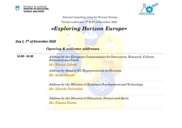 Exploring Horizon Europe«