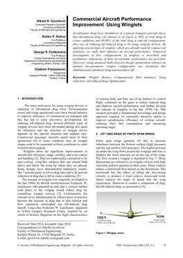 Commercial Aircraft Performance Improvement Using Winglets