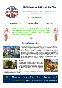 December 2017 Newsletter No 186