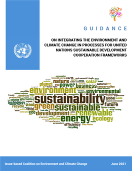 Guidance on Integrating the Environment and Climate Change