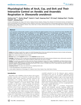 Respiration in Shewanella Oneidensis