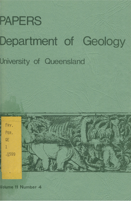 PAPERS Department of Geology