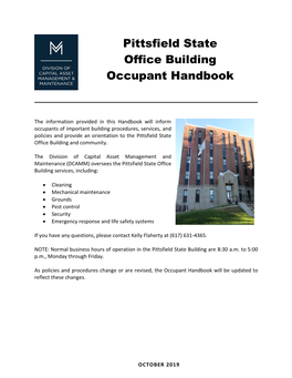 Open PDF File, 1.14 MB, for Pittsfield State Office Building Occupant