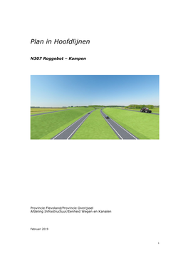 Plan in Hoofdlijnen N307 Roggebot - Kampen