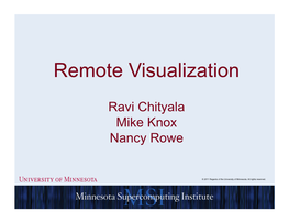 Remote Visualization