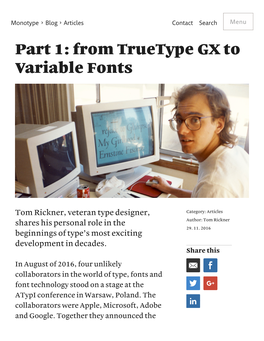 Part 1: from Truetype GX to Variable Fonts | Monotype