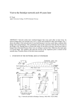 Visit to the Steinkjer Network Arch 44 Years Later