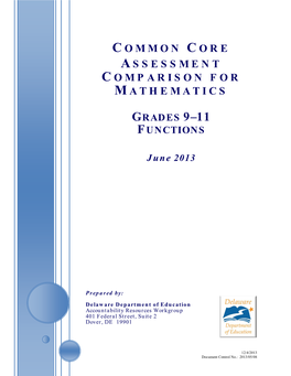 C Ommon C Ore Assessment C Omparison for Mathematics