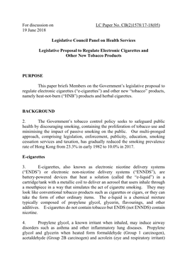 Administration's Paper on Legislative Proposal to Regulate Electronic
