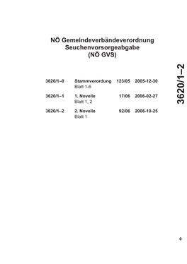 NÖ Gemeindeverbändeverordnung Seuchenvorsorgeabgabe (NÖ GVS)