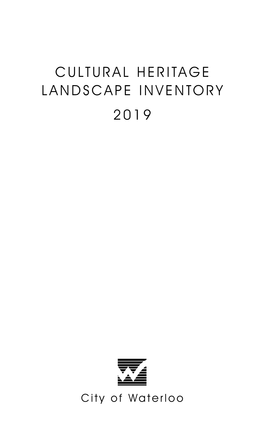 City of Waterloo Cultural Heritage Landscape Inventory