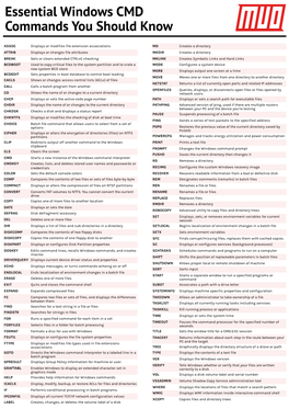 Essentials Windows CMD Command You Should Know