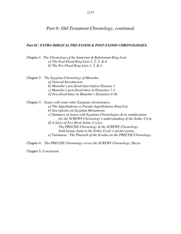 Part 6: Old Testament Chronology, Continued