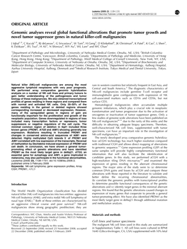 Genomic Analyses Reveal Global Functional Alterations That Promote Tumor Growth and Novel Tumor Suppressor Genes in Natural Killer-Cell Malignancies