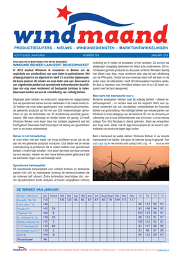 Winduniediensten - Marktontwikkelingen