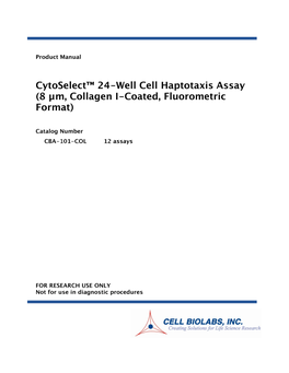 CBA-101-COL-Haptotaxis-Assay.Pdf