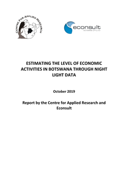 Estimating the Level of Economic Activities in Botswana Through Night Light Data