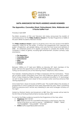 Philips Audience Award Press Release