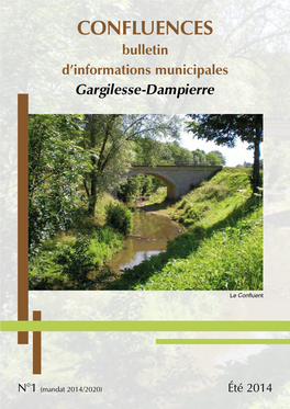 CONFLUENCES Bulletin D'informations Municipales Gargilesse-Dampierre